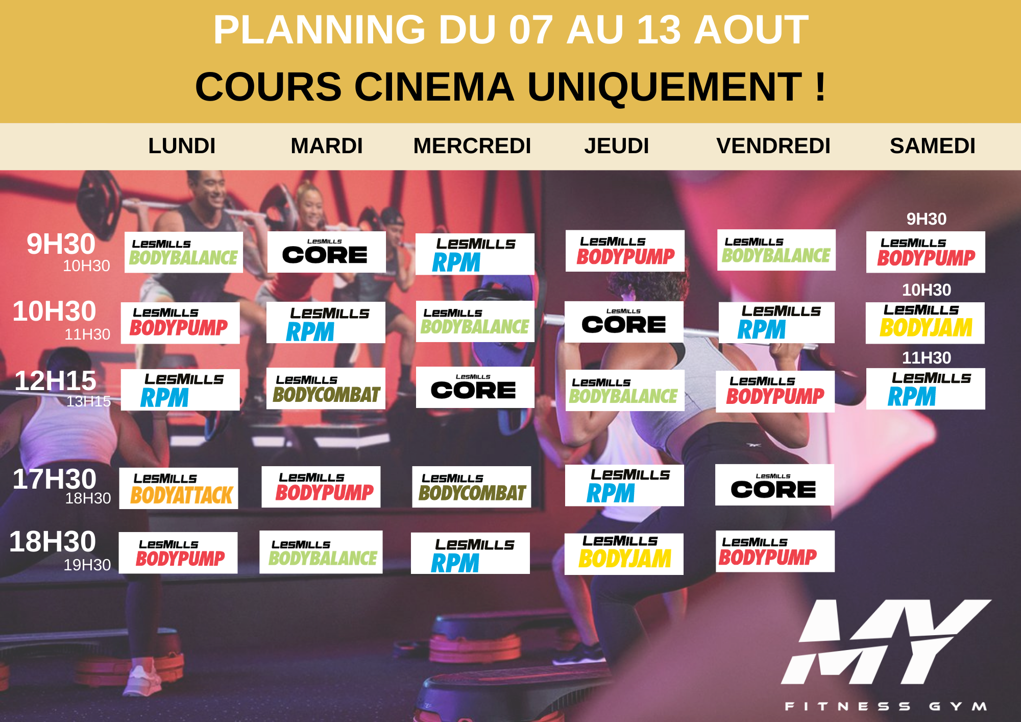 Plannings My Fitness Gym